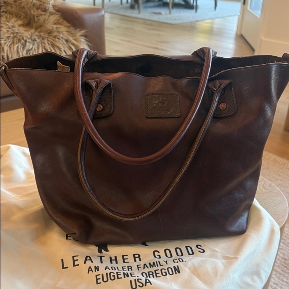 Will Elegant Brown Leather Tote Bag - Picture 1 of 10